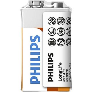 Philips baterie LONGLIFE 1ks fólie (6F22L1F/10, 9V, 6F22)