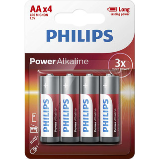 Philips baterie Power Alkaline 4ks blistr (LR6P4B/10, AA, LR6)