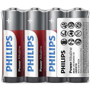 Philips baterie Power Alkaline 4ks fólie (LR6P4F/10, AA, LR6)