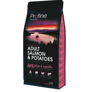 Profine Adult Salmon & Potatoes 15 kg - přírodní kompletní krmivo pro dospělé psy (losos, brambory)