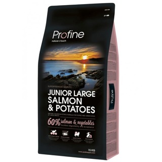 Profine Junior Large Breed Salmon & Potatoes 15 kg - přírodní kompletní krmivo pro štěňata a mladé psy velkých plemen (losos, brambory)