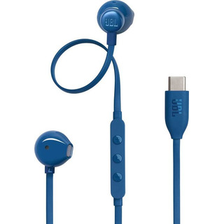 JBL Tune 305 USB-C Blue - kabelová Hi-Res sluchátka do uší s konektorem USB-C