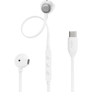 JBL Tune 305 USB-C White - kabelová Hi-Res sluchátka do uší s konektorem USB-C