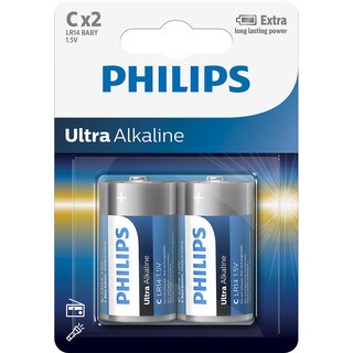 Philips baterie ULTRA ALKALINE 2ks (LR14E2B/10, C)