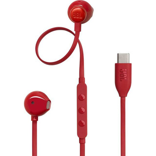 JBL Tune 305 USB-C Red - kabelová Hi-Res sluchátka do uší s konektorem USB-C
